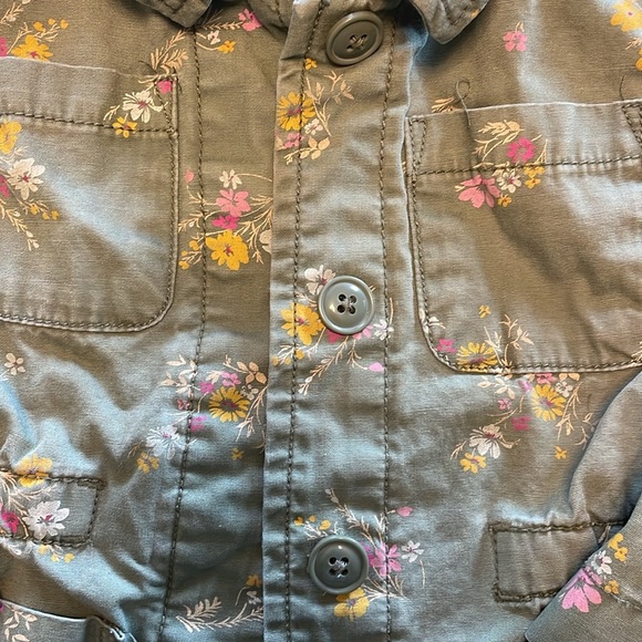 GAP Cute Fall Floral Utility Jacket 2 years - Picture 4 of 6